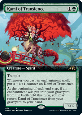 [391]【EN】【FOIL】■ショーケース■無常の神/Kami of Transience【NEO】[R][緑]