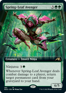 [349]【EN】【FOIL】■ショーケース■春葉の報復者/Spring-Leaf Avenger【NEO】[R][緑]