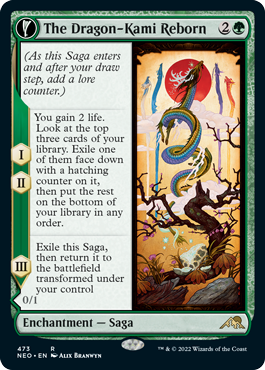 [358]【EN】【FOIL】■ショーケース■龍の神の再誕/The Dragon-Kami Reborn【NEO】[R][緑]