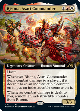 [492]【EN】【FOIL】■拡張アート■浅利の司令官、理想那/Risona, Asari Commander【NEO】[R][多色]
