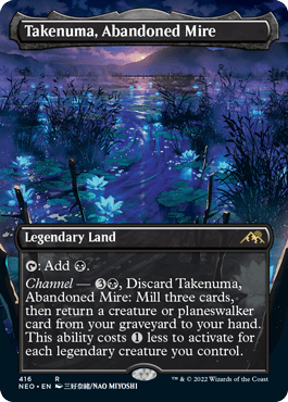 [416]【EN】【FOIL】■ボーダーレス■見捨てられたぬかるみ、竹沼/Takenuma, Abandoned Mire【NEO】[R][土地]