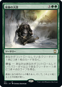 [311]【JP】巫師の天啓/Shamanic Revelation【NCC】[R][緑]