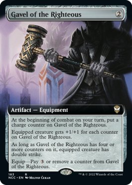 [183]【EN】■拡張アート■裁きの木槌/Gavel of the Righteous【NCC】[R][茶]