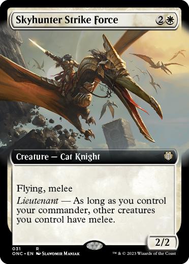 [031]【EN】【FOIL】■拡張アート■空狩人の打撃部隊/Skyhunter Strike Force【ONC】[R][白]