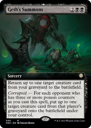 [049]【EN】■拡張アート■ゲスの召喚/Geth's Summons【ONC】[R][黒]