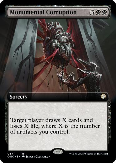 [034]【EN】【FOIL】■拡張アート■碑の堕落/Monumental Corruption【ONC】[R][黒]