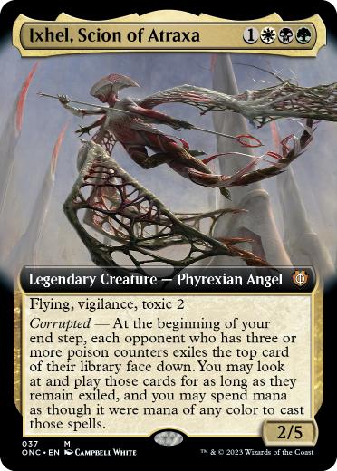 [037]【EN】【FOIL】■拡張アート■アトラクサの後継、イクセル/Ixhel, Scion of Atraxa【ONC】[M][多色]