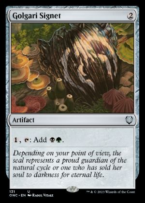 [131]【EN】ゴルガリの印鑑/Golgari Signet【ONC】[U][茶]