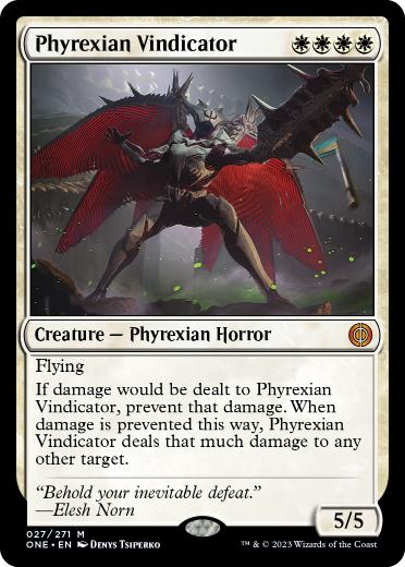 [027]【EN】【FOIL】ファイレクシアの立証者/Phyrexian Vindicator【ONE】[M][白]