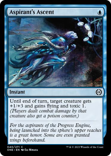 [040]【EN】【FOIL】有貌体の向上/Aspirant's Ascent【ONE】[C][青]