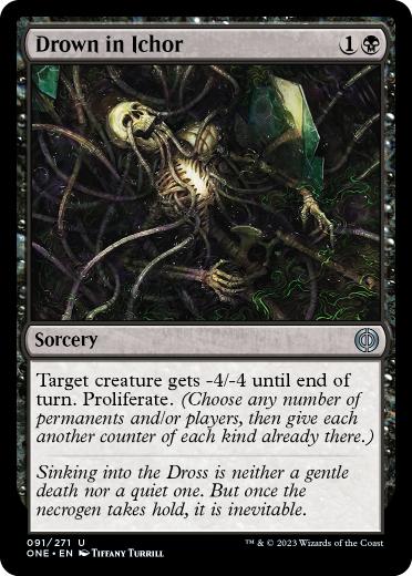 [091]【EN】【FOIL】胆液まみれ/Drown in Ichor【ONE】[U][黒]