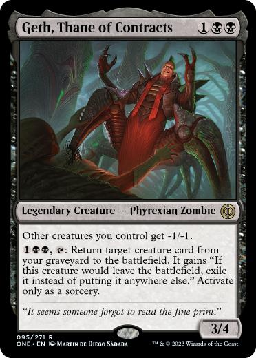 [095]【EN】【FOIL】契約の族長、ゲス/Geth, Thane of Contracts【ONE】[R][黒]