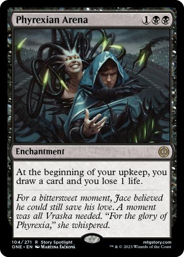 [104]【EN】【FOIL】ファイレクシアの闘技場/Phyrexian Arena【ONE】[R][黒]