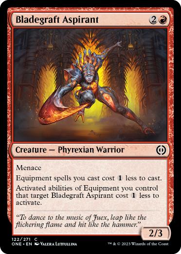[122]【EN】【FOIL】刃継ぎの有貌体/Bladegraft Aspirant【ONE】[C][赤]