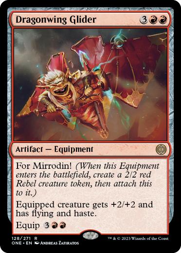 [128]【EN】【FOIL】竜翼の滑空者/Dragonwing Glider【ONE】[R][赤]