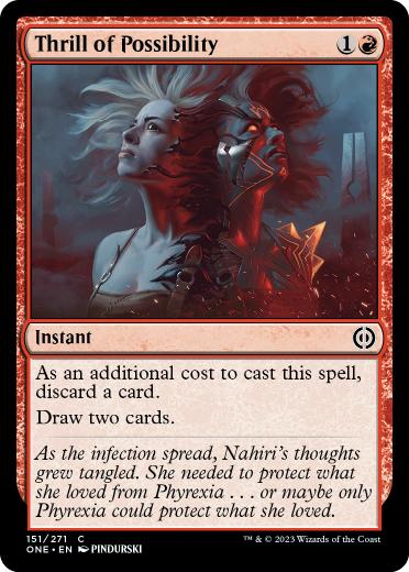 [151]【EN】【FOIL】胸躍る可能性/Thrill of Possibility【ONE】[C][赤]