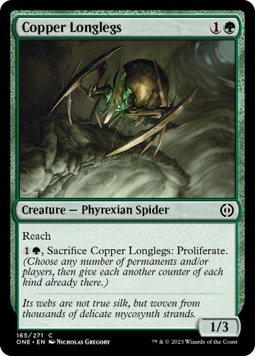 [165]【EN】【FOIL】銅の足長虫/Copper Longlegs【ONE】[C][緑]