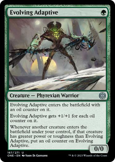 [167]【EN】【FOIL】進化する適応体/Evolving Adaptive【ONE】[U][緑]
