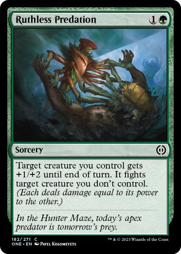 [182]【EN】【FOIL】無情な捕食/Ruthless Predation【ONE】[C][緑]