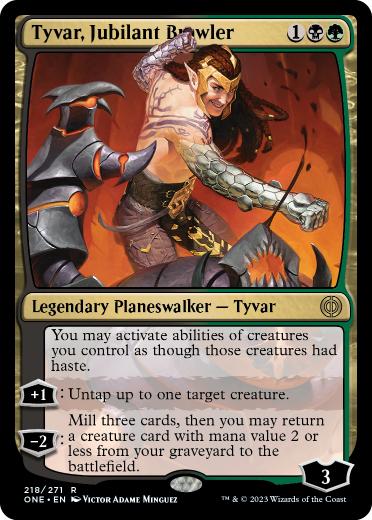 [218]【EN】【FOIL】歓喜する喧嘩屋、タイヴァー/Tyvar, Jubilant Brawler【ONE】[R][多色]