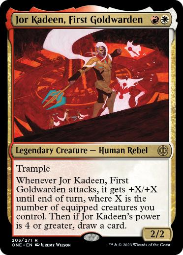 [203]【EN】【FOIL】最初の黄金守護、ジョー・カディーン/Jor Kadeen, First Goldwarden【ONE】[R][多色]