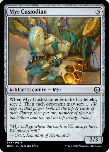 [235]【EN】【FOIL】マイアの守衛/Myr Custodian【ONE】[C][茶]