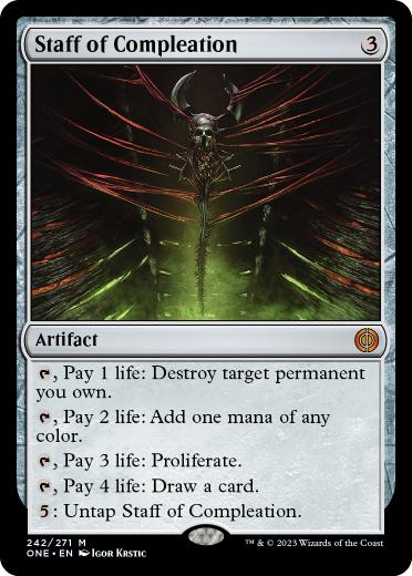 [242]【EN】【FOIL】完全化の杖/Staff of Compleation【ONE】[M][茶]