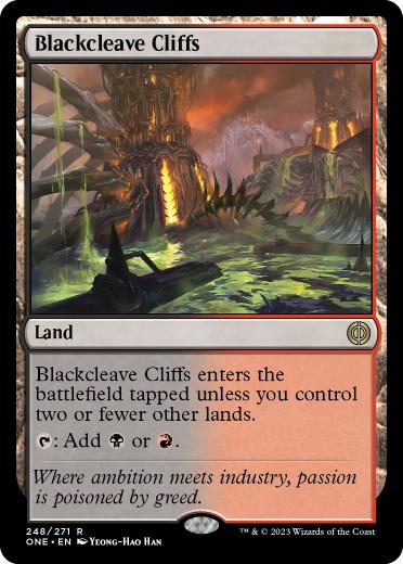 [248]【EN】【FOIL】黒割れの崖/Blackcleave Cliffs【ONE】[R][土地]