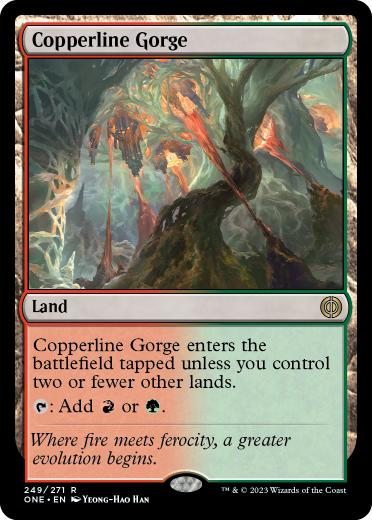 [249]【EN】【FOIL】銅線の地溝/Copperline Gorge【ONE】[R][土地]