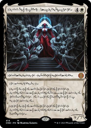 [414]【EN】■ファイレクシア語■機械の母、エリシュ・ノーン/Elesh Norn, Mother of Machines【ONE】[M][白]