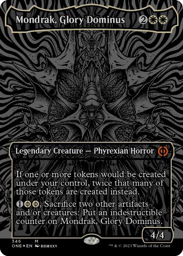 [346]【EN】【オイルスリックFOIL】栄光のドミヌス、モンドラク/Mondrak, Glory Dominus【ONE】[M][白]