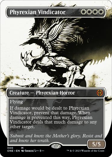 [300]【EN】【FOIL】■ボーダーレス■ファイレクシアの立証者/Phyrexian Vindicator【ONE】[M][白]