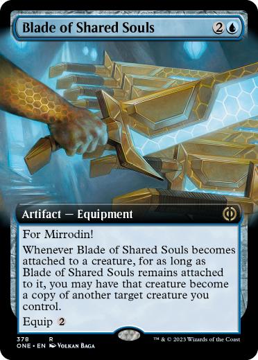 [378]【EN】【FOIL】■拡張アート■共同魂の刃/Blade of Shared Souls【ONE】[R][青]