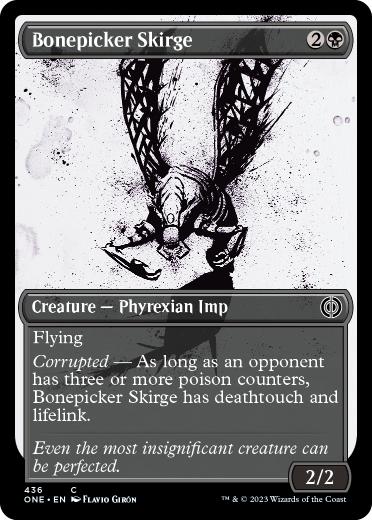 [436]【EN】【S&CFOIL】■ショーケース■骨拾いのスカージ/Bonepicker Skirge【ONE】[C][黒]