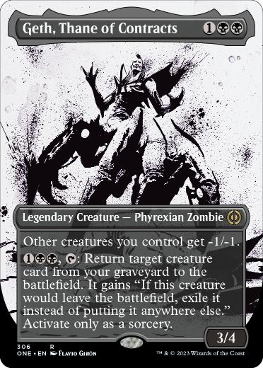 [306]【EN】【FOIL】■ボーダーレス■契約の族長、ゲス/Geth, Thane of Contracts【ONE】[R][黒]