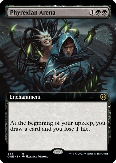 [384]【EN】【FOIL】■拡張アート■ファイレクシアの闘技場/Phyrexian Arena【ONE】[R][黒]