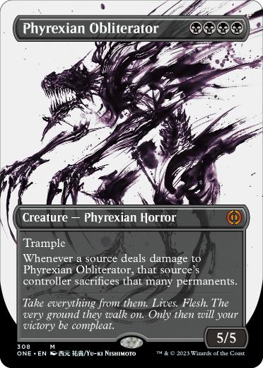 [308]【EN】【FOIL】■ボーダーレス■ファイレクシアの抹消者/Phyrexian Obliterator【ONE】[M][黒]