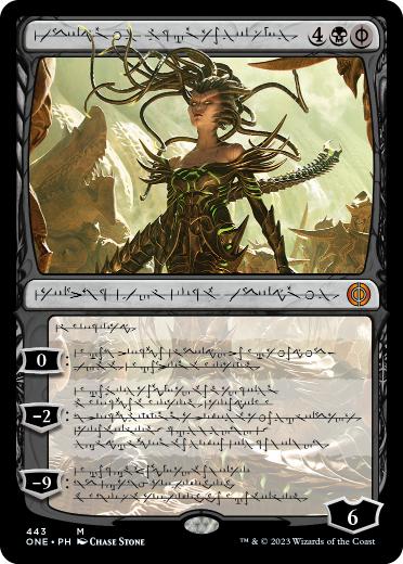 [443]【EN】【S&CFOIL】■ファイレクシア語■裏切りの棘、ヴラスカ/Vraska, Betrayal's Sting【ONE】[M][黒]
