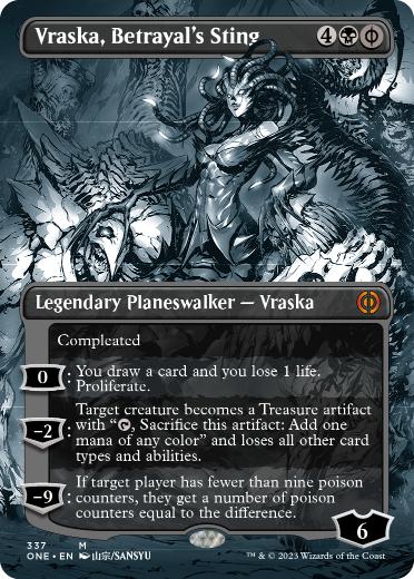 [337]【EN】【FOIL】■ボーダーレス■裏切りの棘、ヴラスカ/Vraska, Betrayal's Sting【ONE】[M][黒]