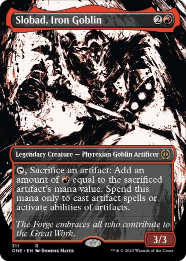 [311]【EN】【FOIL】■ボーダーレス■鉄のゴブリン、スロバッド/Slobad, Iron Goblin【ONE】[R][赤]
