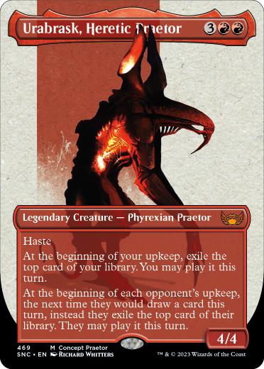 [469]【EN】【S&CFOIL】■ボーダーレス■異端の法務官、ウラブラスク/Urabrask, Heretic Praetor【ONE】[M][赤]