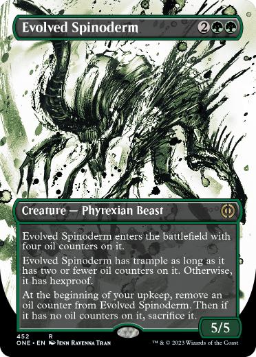 [452]【EN】【S&CFOIL】■ボーダーレス■進化したスパイノダーム/Evolved Spinoderm【ONE】[R][緑]