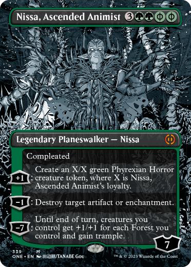 [339]【EN】【FOIL】■ボーダーレス■向上した精霊信者、ニッサ/Nissa, Ascended Animist【ONE】[M][緑]