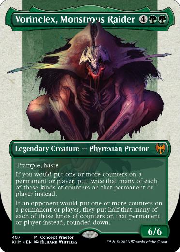 [407]【EN】【S&CFOIL】■ボーダーレス■巨怪な略奪者、ヴォリンクレックス/Vorinclex, Monstrous Raider【ONE】[M][緑]
