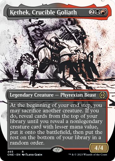 [465]【EN】【S&CFOIL】■ボーダーレス■るつぼのゴライアス、ケテク/Kethek, Crucible Goliath【ONE】[R][多色]