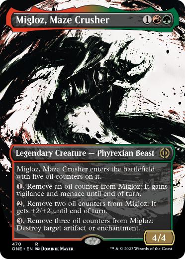 [470]【EN】【S&CFOIL】■ボーダーレス■迷宮壊し、ミグロズ/Migloz, Maze Crusher【ONE】[R][多色]
