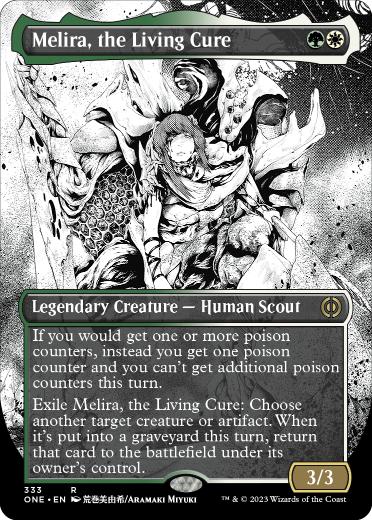 [333]【EN】【FOIL】■ボーダーレス■生ける治療、メリーラ/Melira, the Living Cure【ONE】[R][多色]