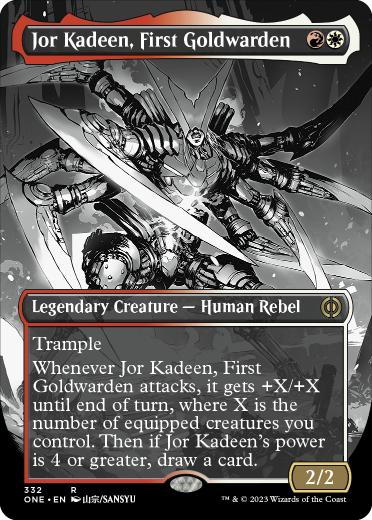 [332]【EN】【FOIL】■ボーダーレス■最初の黄金守護、ジョー・カディーン/Jor Kadeen, First Goldwarden【ONE】[R][多色]