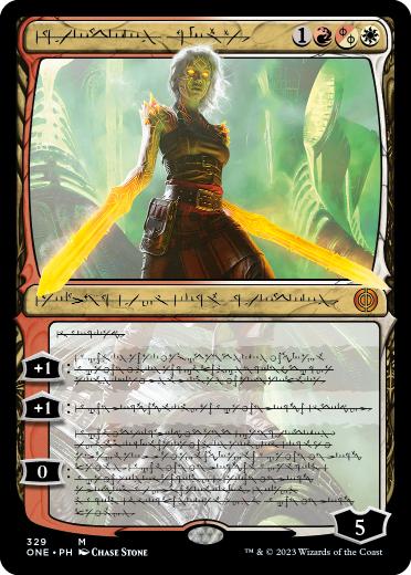 [329]【EN】【FOIL】■ファイレクシア語■慈悲無き者、ナヒリ/Nahiri, the Unforgiving【ONE】[M][多色]