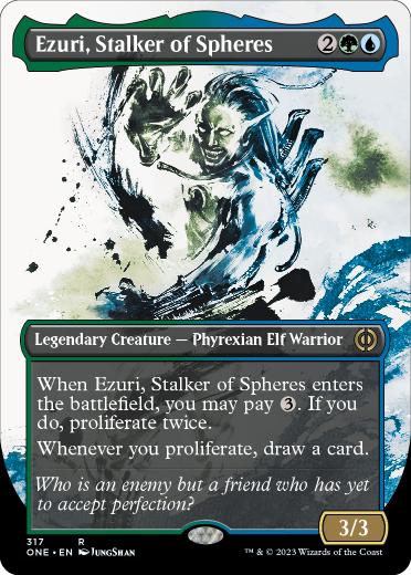 [317]【EN】【FOIL】■ボーダーレス■球層の追跡者、エズーリ/Ezuri, Stalker of Spheres【ONE】[R][多色]